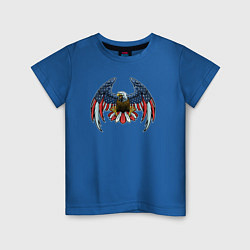Футболка хлопковая детская Eagle of USA, цвет: синий