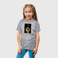 Футболка хлопковая детская Техен луна, цвет: меланж — фото 2