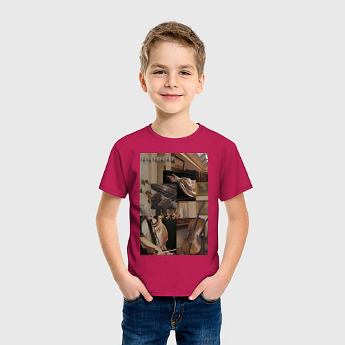 Детская футболка Музыка эстетика / Маджента – фото 3