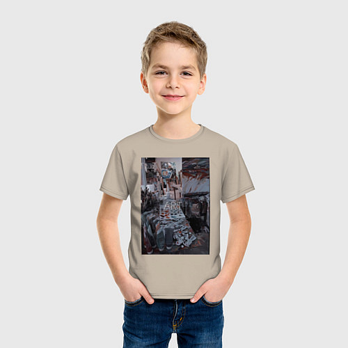 Детская футболка Художественный творческий беспорядок / Миндальный – фото 3