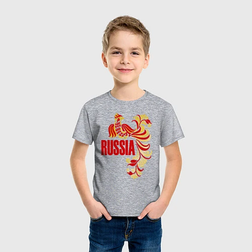 Детская футболка Russia / Меланж – фото 3