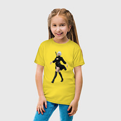 Футболка хлопковая детская Yorha 2b, цвет: желтый — фото 2