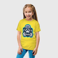 Футболка хлопковая детская Gamer monkey, цвет: желтый — фото 2