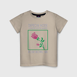 Футболка хлопковая детская Depeche Mode - Rose Bowl 88, цвет: миндальный