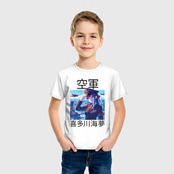 Футболка хлопковая детская Marin Kitagawa - air forces, цвет: белый — фото 2