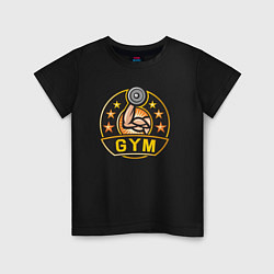 Футболка хлопковая детская Gym stars, цвет: черный