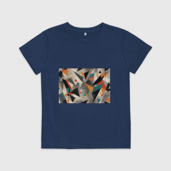 Футболка хлопковая детская Отголоски конструктивизма, цвет: тёмно-синий