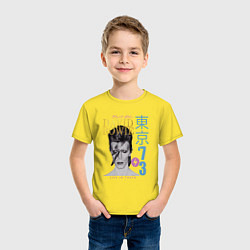 Футболка хлопковая детская David Bowie - Live in Tokyo 73, цвет: желтый — фото 2