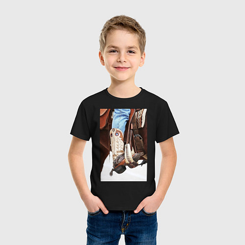 Детская футболка Western style / Черный – фото 3