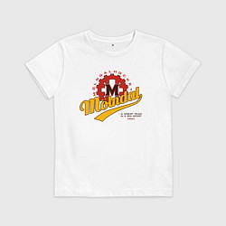 Футболка хлопковая детская Molndal hockey, цвет: белый