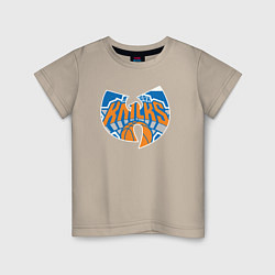 Футболка хлопковая детская Wu-tang knicks, цвет: миндальный