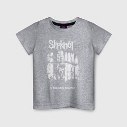 Футболка хлопковая детская Slipknot - skeleton girl, цвет: меланж