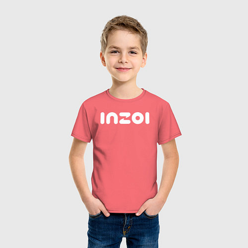 Детская футболка Inzoi logo / Коралловый – фото 3