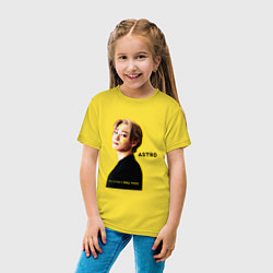 Футболка хлопковая детская Улыбка astro, цвет: желтый — фото 2