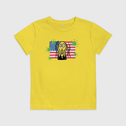 Футболка хлопковая детская Вирус в США, цвет: желтый
