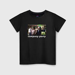 Футболка хлопковая детская The Office - company party, цвет: черный