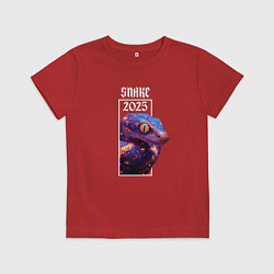 Футболка хлопковая детская Snake 2025, цвет: красный