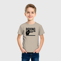 Футболка хлопковая детская Боксер boxing, цвет: миндальный — фото 2