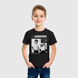 Футболка хлопковая детская Jungkook bts seven, цвет: черный — фото 2