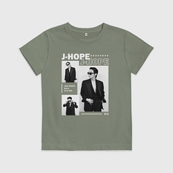 Футболка хлопковая детская J-hope hosok bts, цвет: авокадо