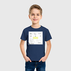 Футболка хлопковая детская Big bang подписи участников, цвет: тёмно-синий — фото 2
