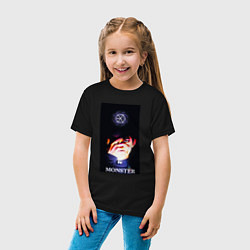 Футболка хлопковая детская Exo monster, цвет: черный — фото 2