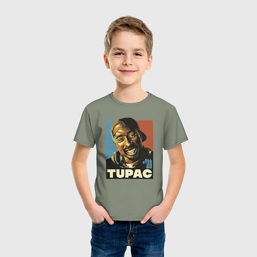 Детская футболка Tupac - all eyez on me / Авокадо – фото 3