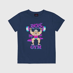 Футболка хлопковая детская Ricks GYM, цвет: тёмно-синий