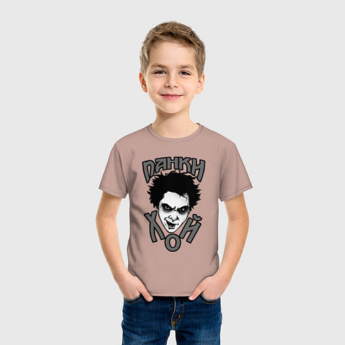 Детская футболка Король и Шут - голова горшка / Пыльно-розовый – фото 3