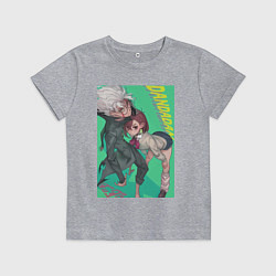 Футболка хлопковая детская Дандадан Момо Аясэ, цвет: меланж