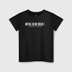 Футболка хлопковая детская Metal gear solid 3 Snake eater logo, цвет: черный