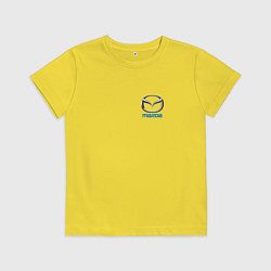 Футболка хлопковая детская Mazda auto logo, цвет: желтый