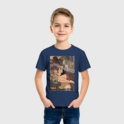 Футболка хлопковая детская Ведьма арт, цвет: тёмно-синий — фото 2