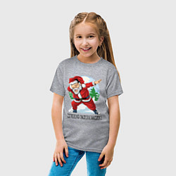Футболка хлопковая детская Dab Santa, цвет: меланж — фото 2