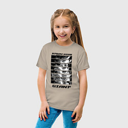 Футболка хлопковая детская Stray Kids album Giant eyes, цвет: миндальный — фото 2