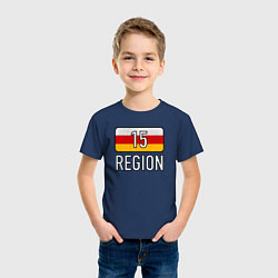 Футболка хлопковая детская Region 15, цвет: тёмно-синий — фото 2