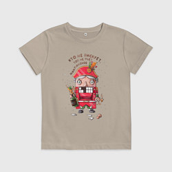 Футболка хлопковая детская Щелкунчик, цвет: миндальный