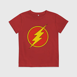 Футболка хлопковая детская Flash logo, цвет: красный