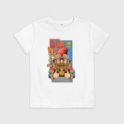 Футболка хлопковая детская Пека боярин, цвет: белый