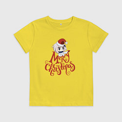 Футболка хлопковая детская Геншин импакт - Рождество, цвет: желтый
