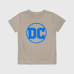 Футболка хлопковая детская DC comics logo, цвет: миндальный