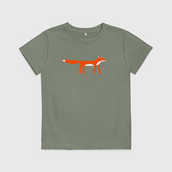 Футболка хлопковая детская Funny fox, цвет: авокадо