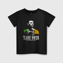 Футболка хлопковая детская Conor take over, цвет: черный