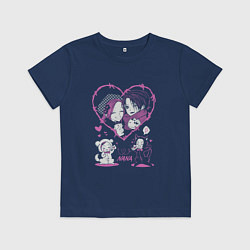 Футболка хлопковая детская NANA Нана Коматсу и Осаки, цвет: тёмно-синий