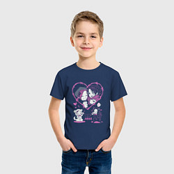 Футболка хлопковая детская NANA Нана Коматсу и Осаки, цвет: тёмно-синий — фото 2