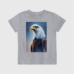Футболка хлопковая детская Грациозный орел, цвет: меланж