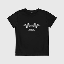 Футболка хлопковая детская Arctic Monkeys logo, цвет: черный