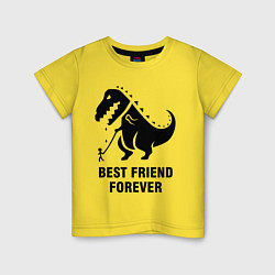 Футболка хлопковая детская Godzilla best friend, цвет: желтый