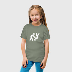 Футболка хлопковая детская Бесконечный человек знак, цвет: авокадо — фото 2