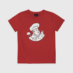 Футболка хлопковая детская Cool chef, цвет: красный